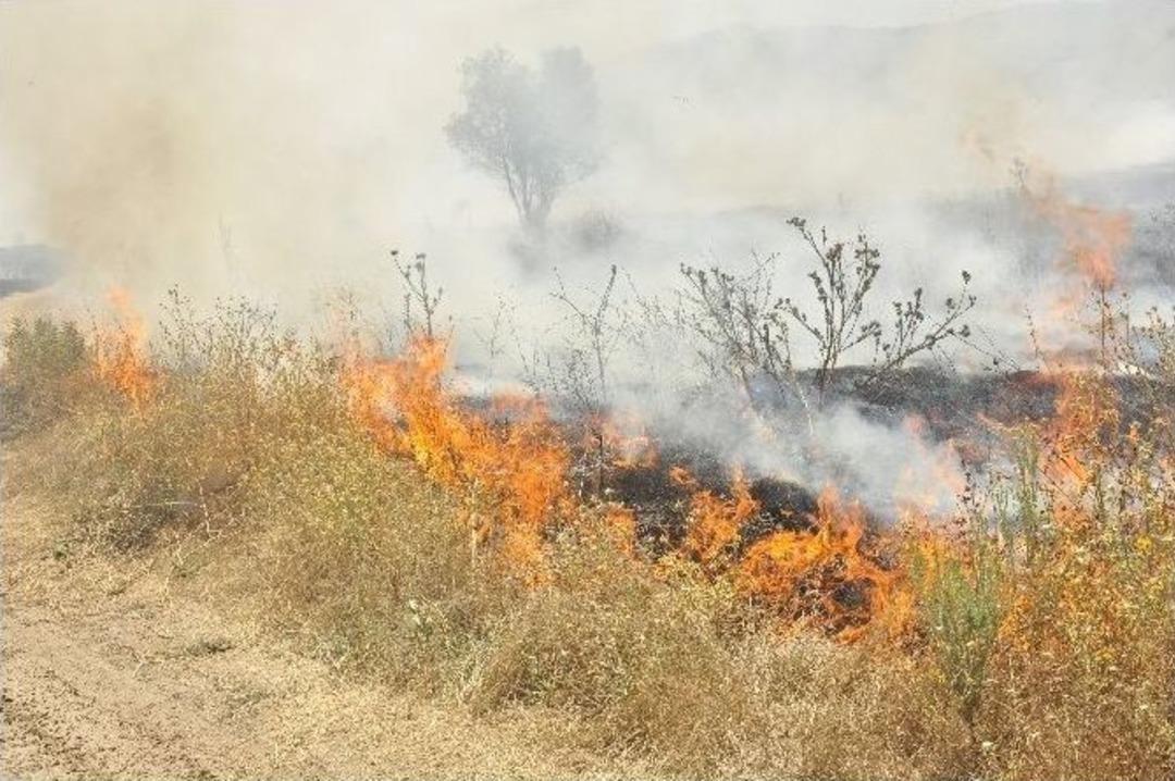 Afyonkarahisar&rsquo;da Arazi Yangını