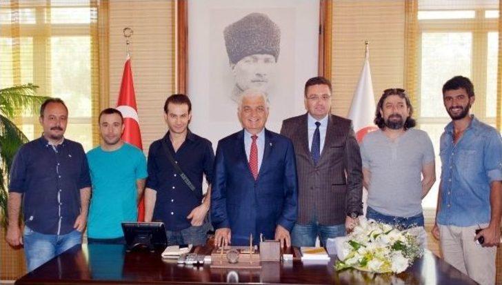 Muğla Büyükşehir Gazeteciler Cemiyeti Başkan Gürün Ve Gümüş’ü Ziyaret Etti