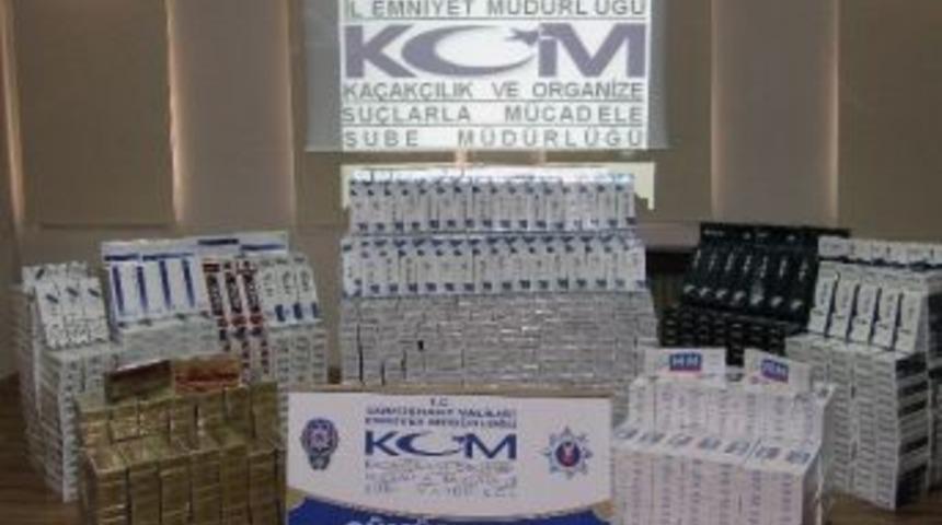 24 Bin Paket G&uuml;mr&uuml;k Ka&ccedil;ağı Sigara Ele Ge&ccedil;irildi