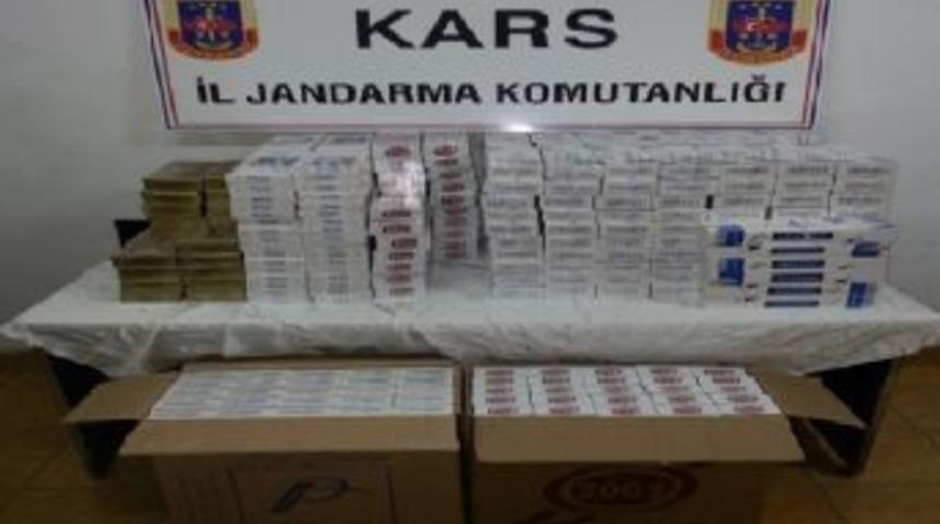 Kars&rsquo;ta 5 Bin Paket Ka&ccedil;ak Sigara Ele Ge&ccedil;irildi
