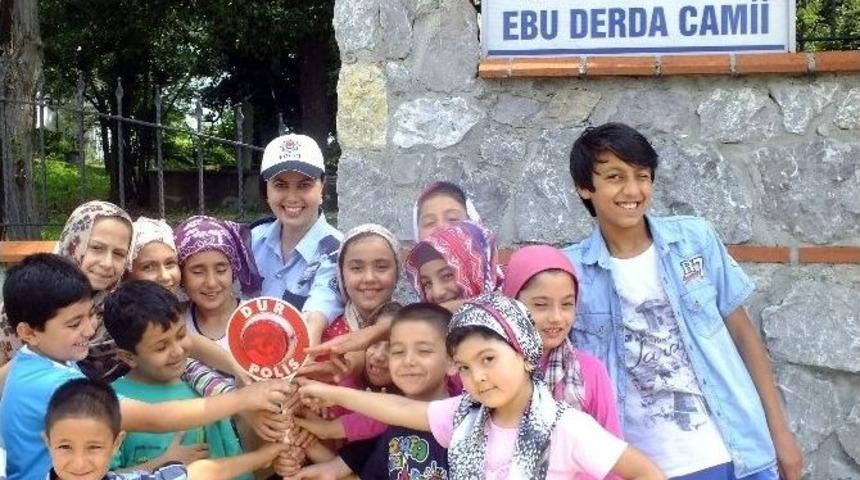 550 Kuran Kusu &Ouml;ğrencisi Trafik Eğitimi Aldı