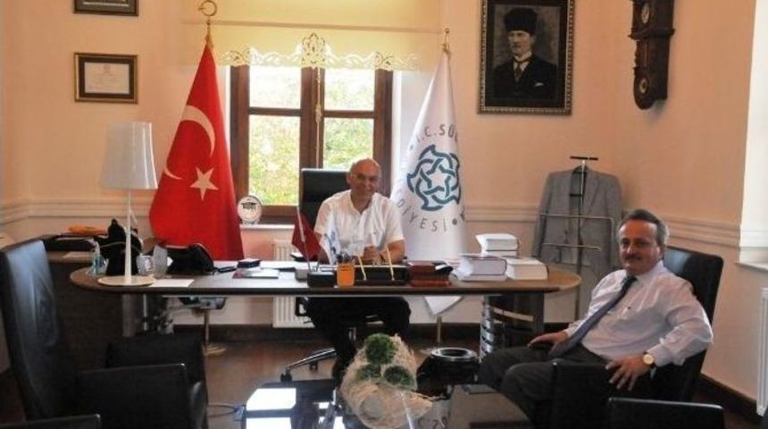 Tekirdağ Gıda, Tarım Ve Hayvancılık İl M&uuml;d&uuml;r&uuml; Sarıkoca&rsquo;dan S&uuml;leymanpaşa Belediye Başkanı Eşkinat&rsquo;a Ziyaret