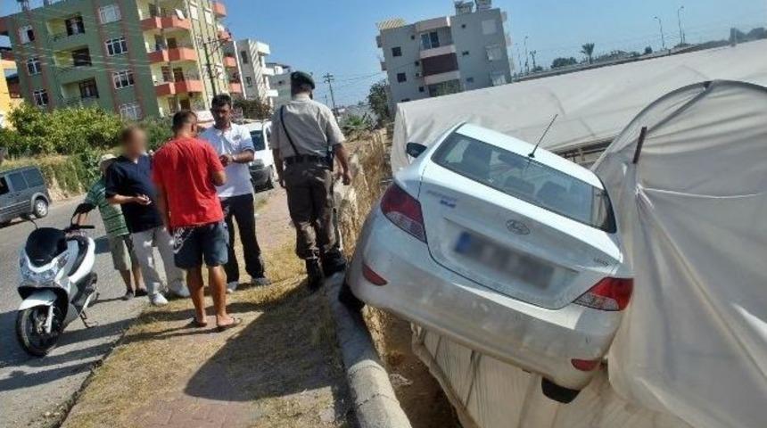 Arabasıyla Seranın &Ccedil;atısına U&ccedil;tu