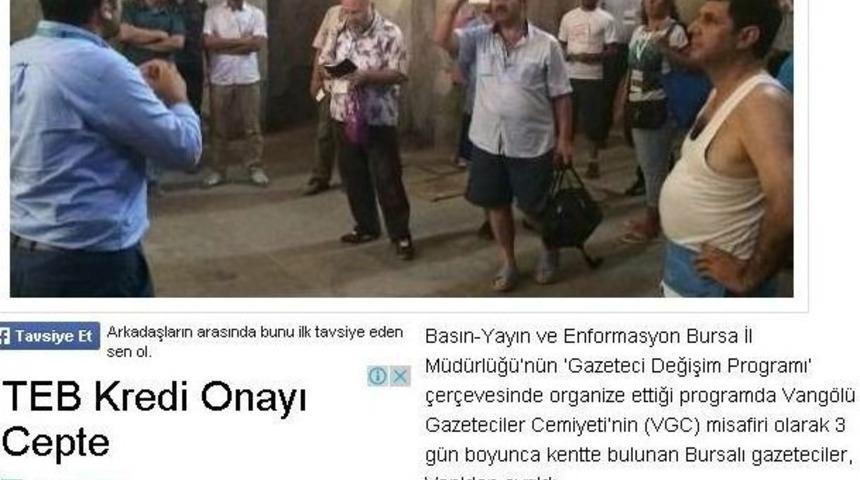 Van, Bursa Gazetelerinin Manşetinde