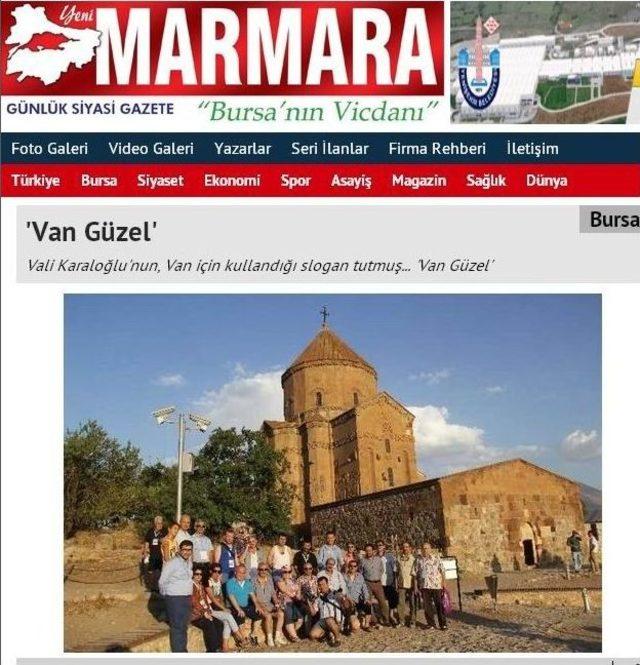 Van, Bursa Gazetelerinin Manşetinde