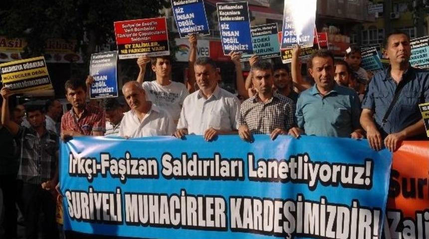 Suriyelilere Saldırı Diyarbakır&rsquo;da Protesto Edildi