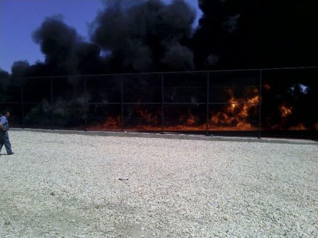 Sentetik Sahada Yangın &Ccedil;ıktı