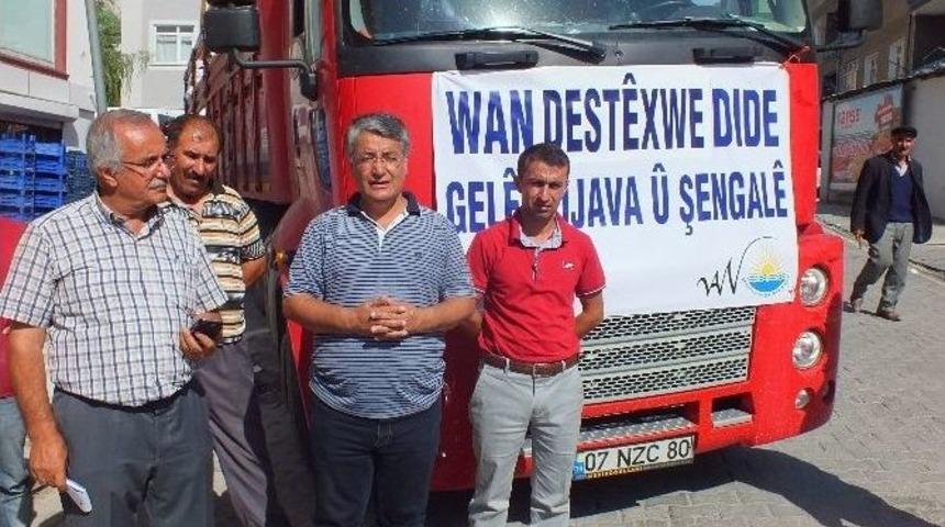 Rojava&rsquo;ya İki Kamyon Yardım Malzemesi G&ouml;nderildi