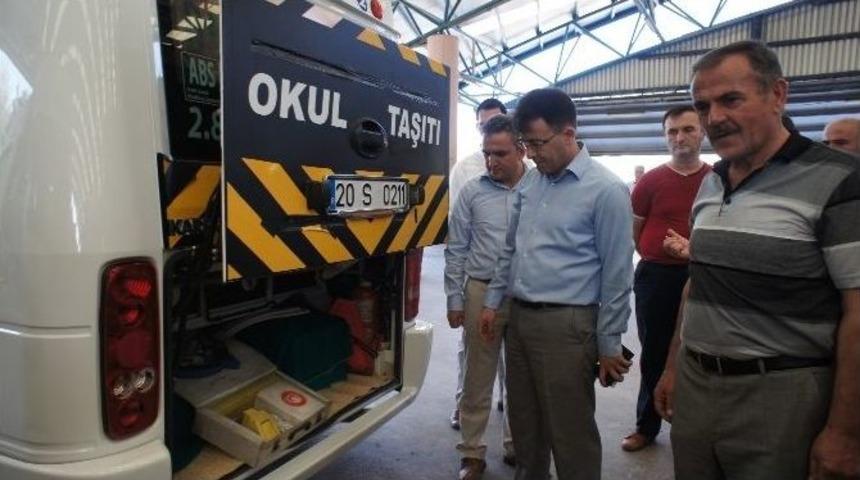 Denizli&rsquo;de Okul Servisleri Denetlendi