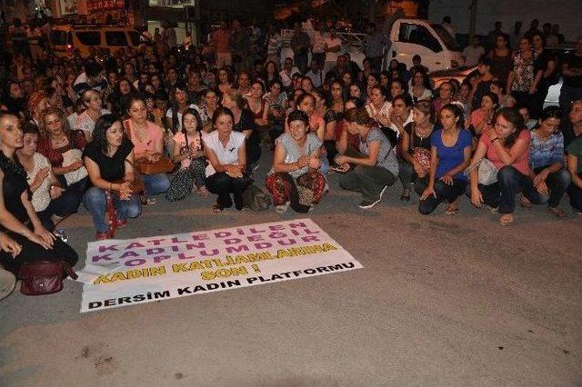 Tunceli’de Kadınlardan Kadın Cinayetleri Protestosu