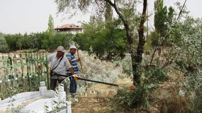 Elbistan&rsquo;daki Mezarlıklarda Temizlik &Ccedil;alışması