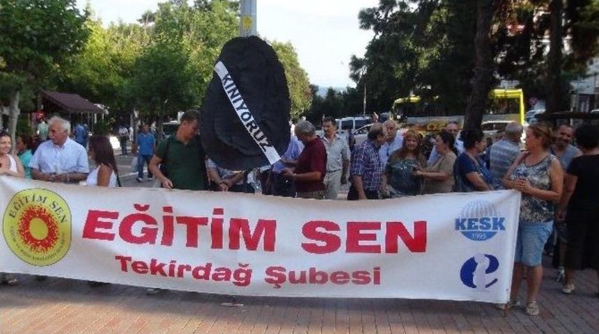 Tekirdağ&rsquo;da Okul M&uuml;d&uuml;rlerinin Puanlandırma S&uuml;reci Protesto Edildi