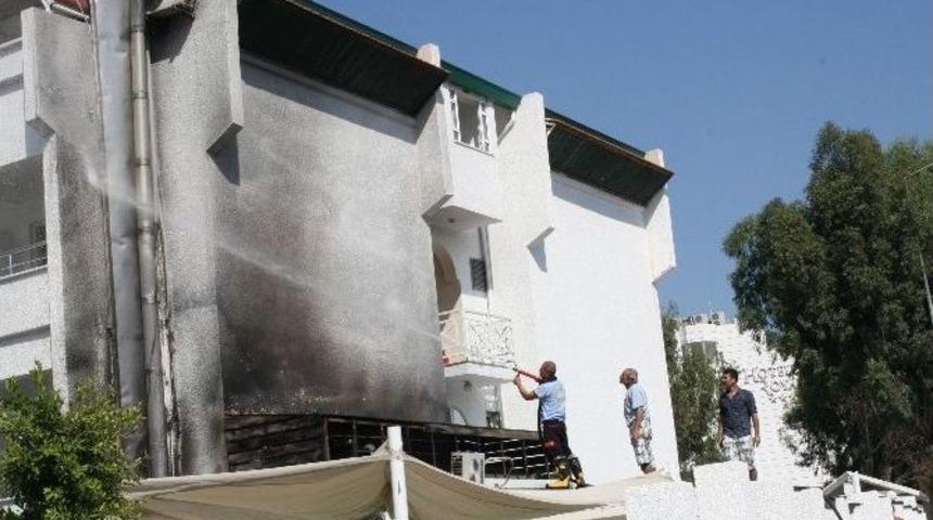 Marmaris&rsquo;te Otelin Kazan Dairesinde &Ccedil;ıkan Yangın Korkuttu