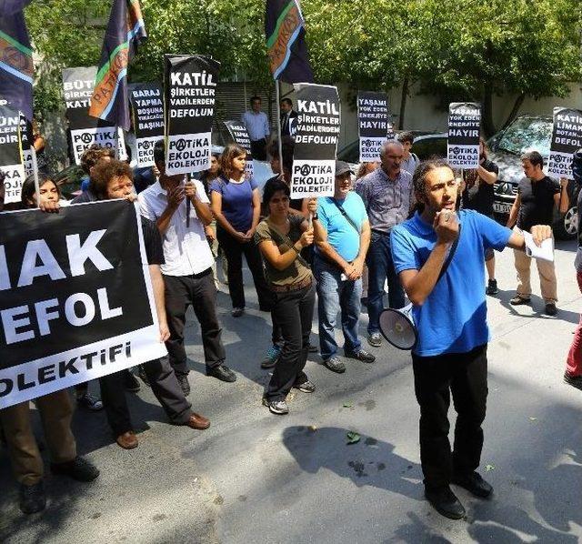 Siirt’teki Barajı İşleten Firmanın Şişli’deki Binası Önünde Eylem