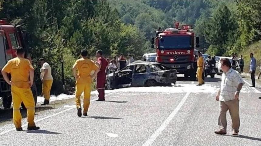 Kaza Yapan Ara&ccedil; Alev Topuna D&ouml;nd&uuml;