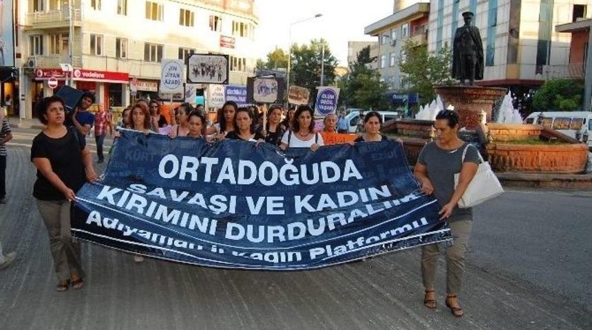 Adıyamanlı Kadınlar Ortadoğu&rsquo;da Kadın Kırımını Kınadı