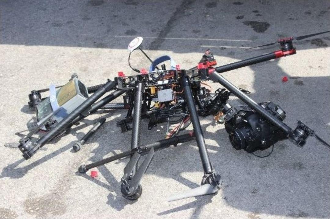 Başkent&rsquo;te Multikopter Kamyonun &Uuml;zerine D&uuml;şt&uuml;