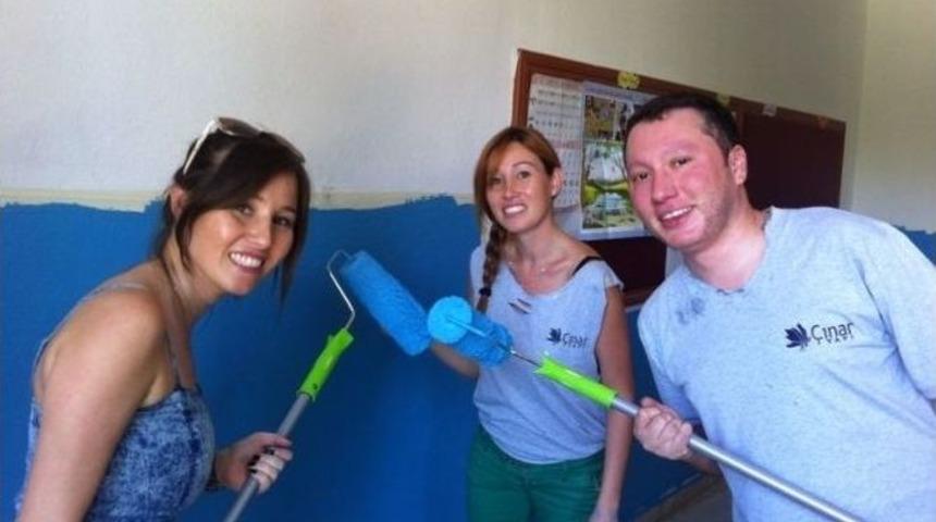 K&ouml;y Okulu Boyama Proiesi