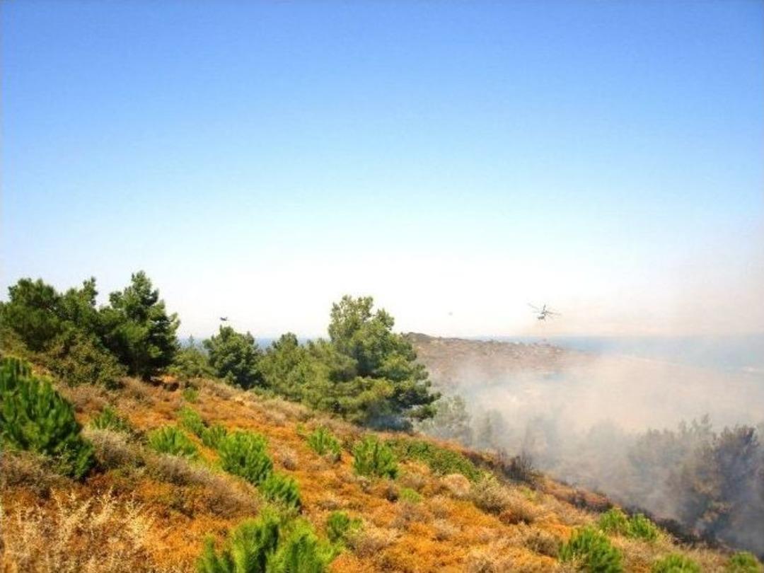 İzmir&rsquo;de Orman Yangını Devam Ediyor