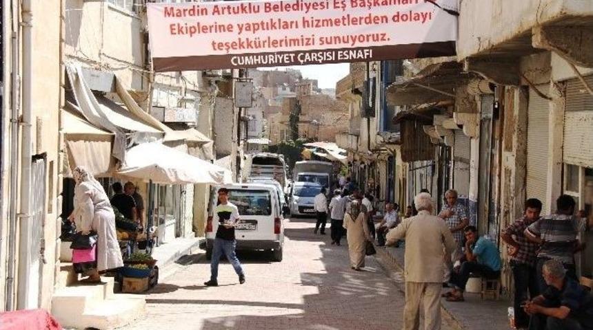 Esnaftan Artuklu Belediyesi&rsquo;ne Pankartlı Destek