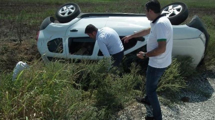 Mıcıra Kapılan Ara&ccedil; Takla Attı