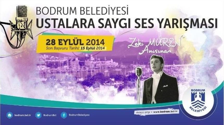 Bodrum Belediyesi Ustalara Saygı T&uuml;rk M&uuml;ziği Ses Yarışması D&uuml;zenliyor