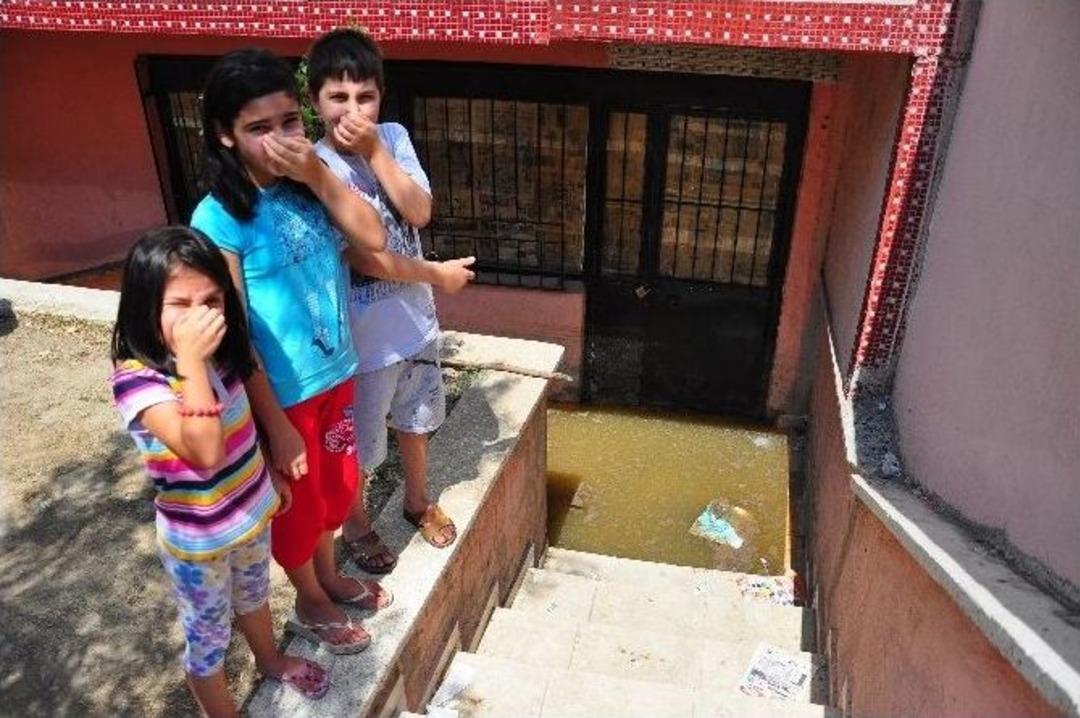 Apartmanı Kanalizasyon Suları Bastı
