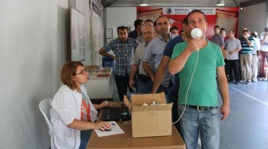 Kartal Belediyesi, &Ccedil;alışanlarını Sağlık Kontrol&uuml;nden Ge&ccedil;irdi