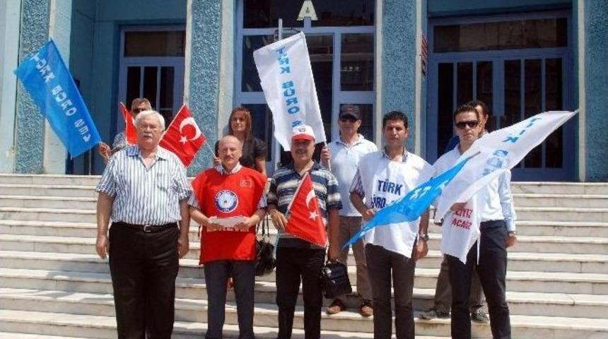 T&uuml;rk B&uuml;ro-sen &Uuml;yeleri Adli Yıl A&ccedil;ılışında Adalet &Ccedil;alışanlarının Sorunlarını Dile Getirdi