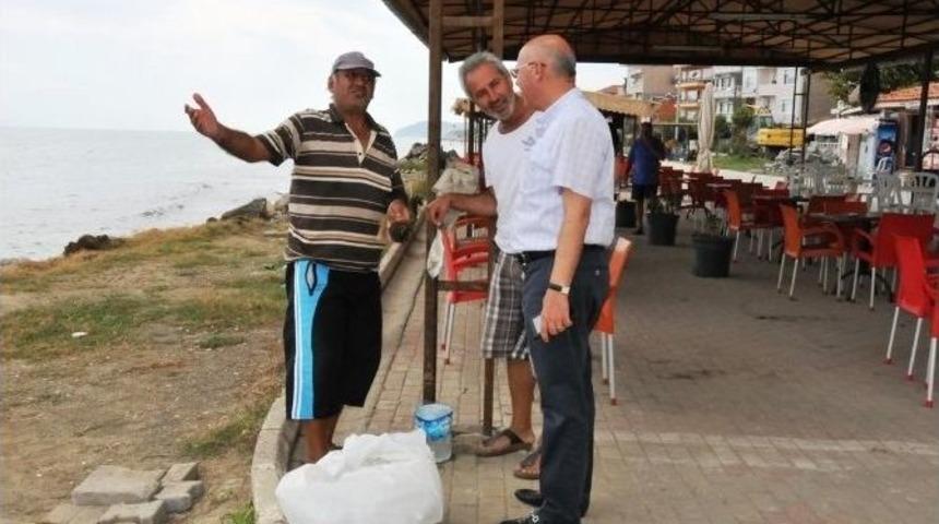 S&uuml;leymanpaşa Belediye Başkanı Eşkinat, Altınova Sahilinde İncelemelerde Bulundu