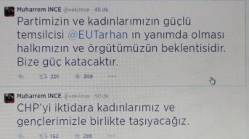 Muharrem İnce, Tarhan&rsquo;dan Destek İstedi