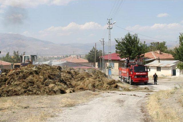 Erzincan'da Saman Yangın