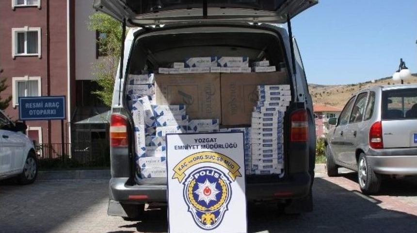Yozgat Emniyeti 20 Bin 960 Paket Ka&ccedil;ak Sigara Yakaladı