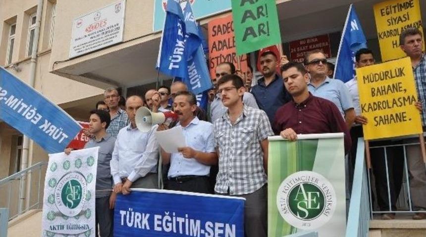 Eğitimciler, M&uuml;d&uuml;r Ve &Ouml;ğretmen Atamalarına Tepki G&ouml;sterdi