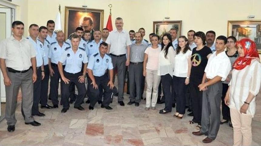 Başkan &Ouml;zkan Zabıta Teşkilatını Ağırladı