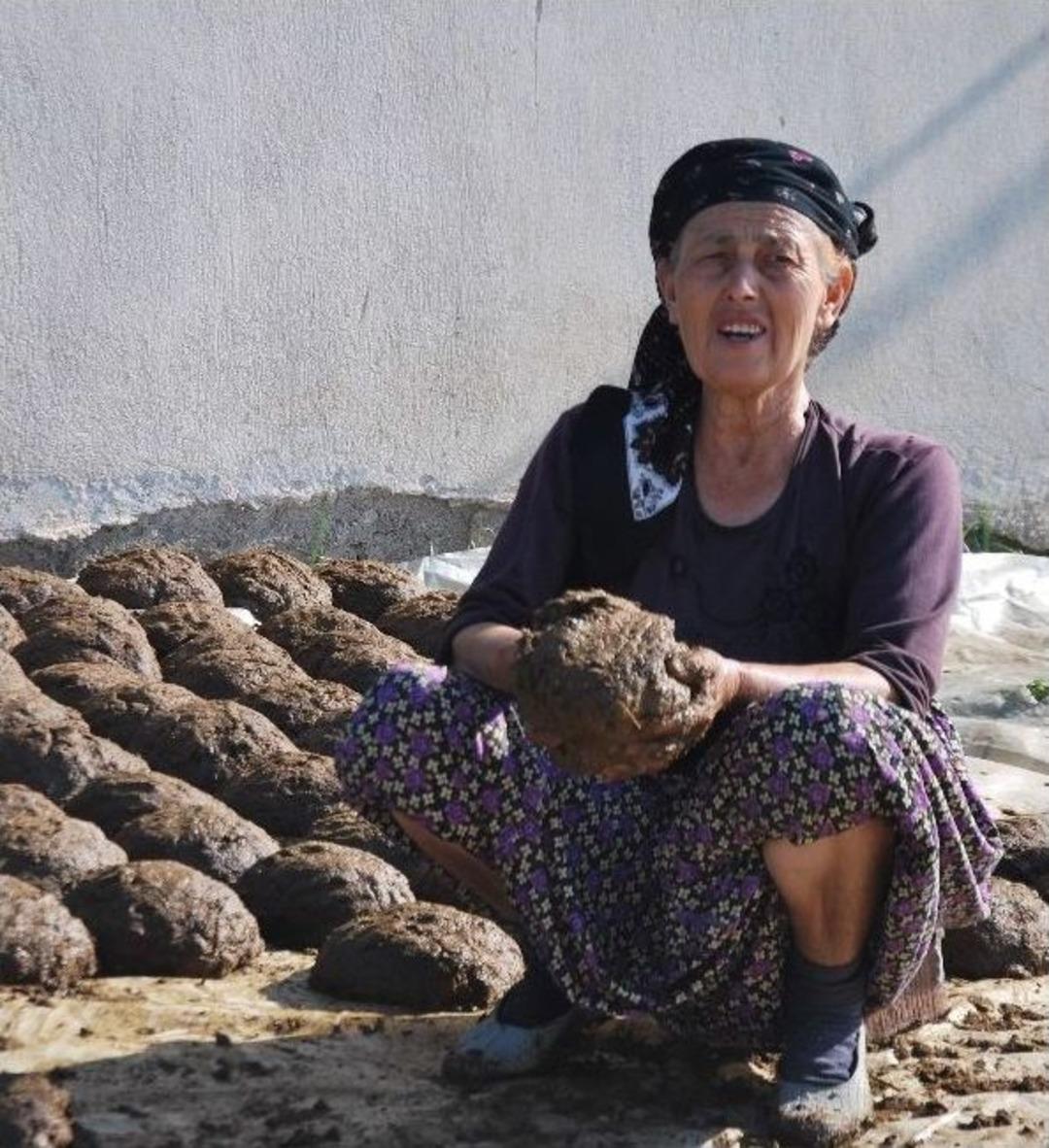 Ayşe Nine Devletten K&ouml;m&uuml;r Bekleyenlere İnat Tezek Hazırlıyor