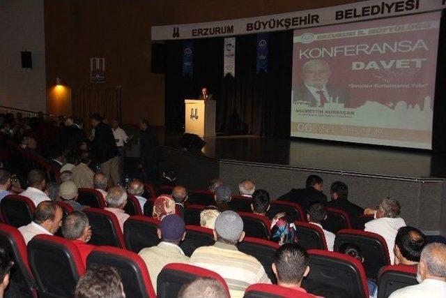 Emekli Diyanet İşleri Başkan Yardımcısı Necmettin Nursaçan, Erzurum’da Konferans Verdi