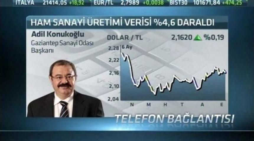 Konukoğlu, Cnbc-e Kanalında Sanayi &Uuml;retimini Değerlendirdi