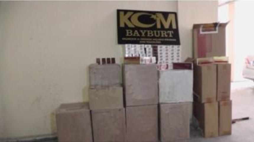 Bayburt&rsquo;ta 10 Bin Paket Ka&ccedil;ak Sigara Ele Ge&ccedil;irildi