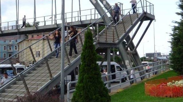 Giresun’da Bu Üst Geçit Korkutuyor