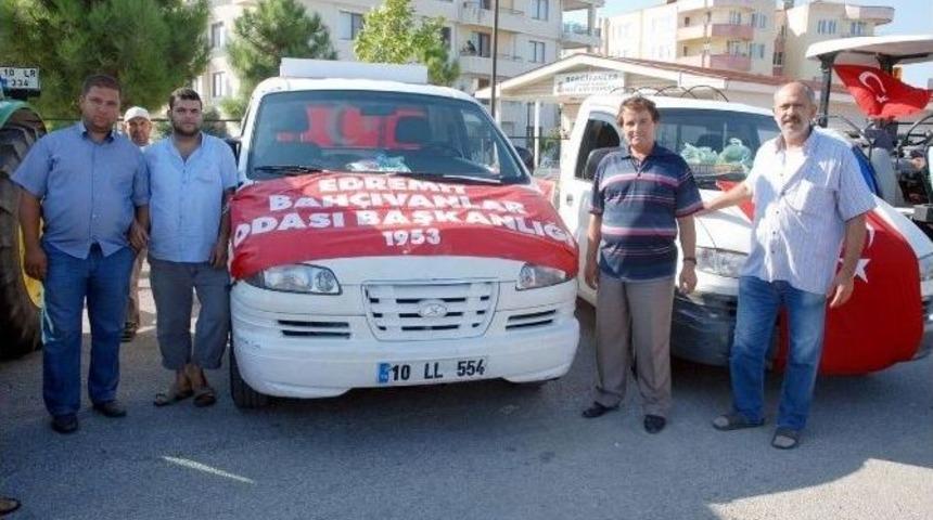 Edremit Bah&ccedil;ıvancıları T&ouml;rende Modern Ara&ccedil;ları İle Dikkat &Ccedil;ekti