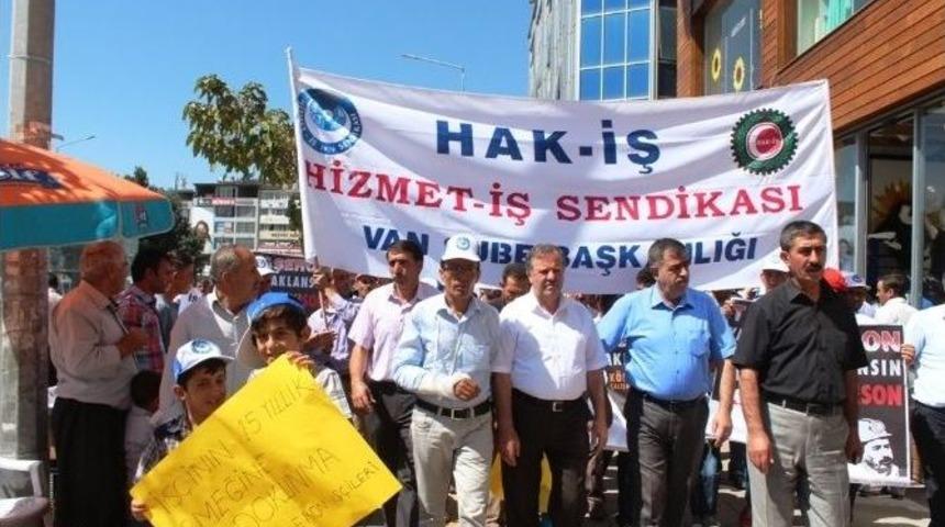 Taşeron İş&ccedil;ilerden Y&uuml;r&uuml;y&uuml;ş