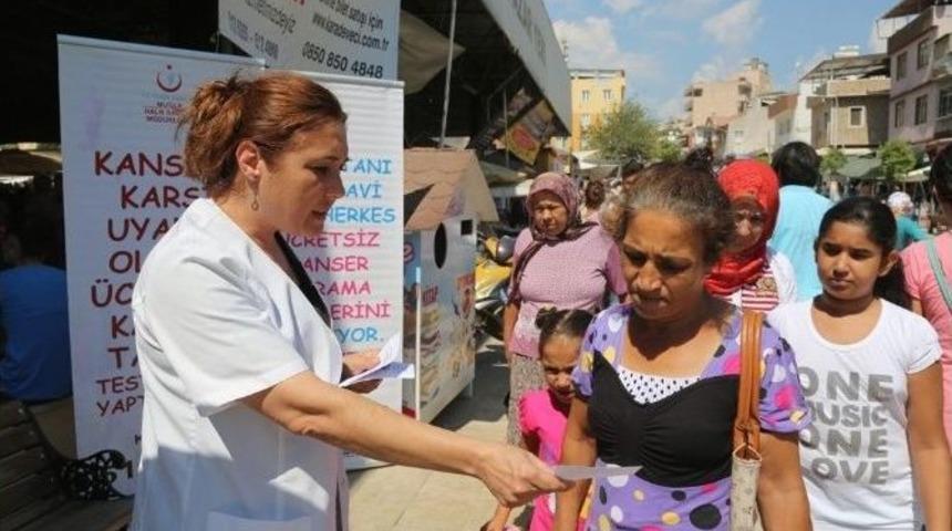 Milas&rsquo;ta Halk Sağlığı İ&ccedil;in Broş&uuml;r Dağıttılar