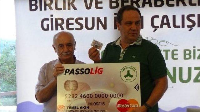 Giresun Belediye Başkanı Kerim Aksu’dan Giresunspor’a Passolig Desteği