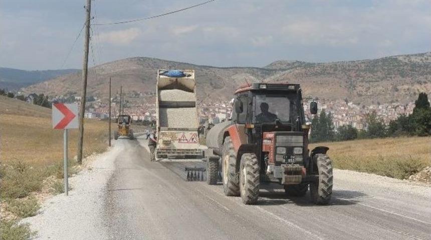 Musapınarı Yolunda Asfalt &Ccedil;alışması