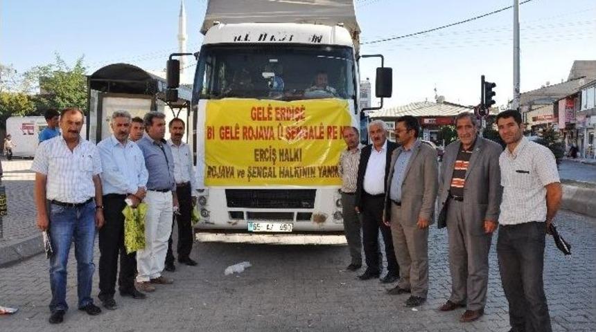 Erciş&rsquo;ten Şengal&rsquo;e Yardım Malzemesi