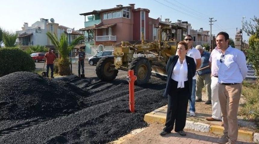 Urla Asfalt &Ccedil;alışmaları S&uuml;r&uuml;yor