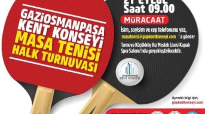 Gaziosmanpaşa Kent Konseyi&rsquo;nden Masa Tenisi Turnuvası