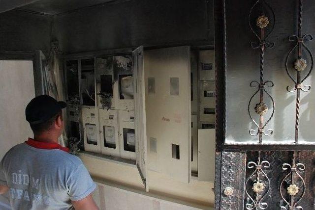 Didim’de Elektrik Panosunda Çıkan Yangın Korkuttu