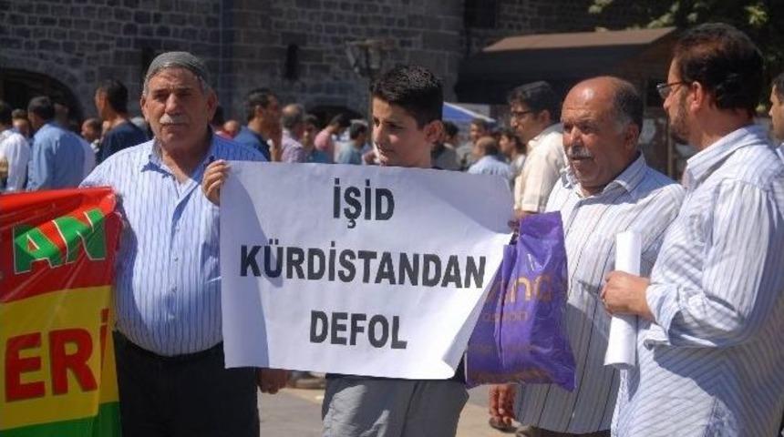 Diyarbakır&rsquo;da Işid Protestosu